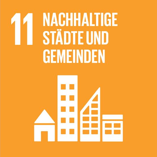 Symbol des UN-Entwicklungsziels Nr. 11